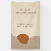 Boho Terracotta Sand Abstract Handmade Jewelry Spandoek (Verticaal)