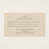 Boho Terracotta Sand Abstract Jewelry Gift Card Visitekaartje (Achterkant)