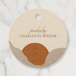 Boho Terracotta Sand Abstracte productprijs Bedankjes Labels