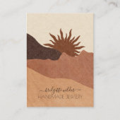 Boho Terracotta Sand Desert Sun Handmade Jewelry Visitekaartje (Voorkant)