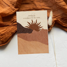 Boho Terracotta Sand Desert Sun Handmade Jewelry Visitekaartje