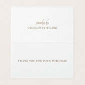 Boho Terracotta Sand Handmade Jewelry Dank je Kaart (Binnenkant ongevouwen)