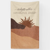 Boho Terracotta Sand Sun Handmade Jewelry Business Spandoek (Verticaal)