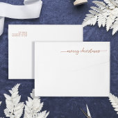 Boho Terracotta Script | Vrolijk kerstadres