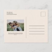 Boho Terracotta Script Wedding Elopement Aankondigingskaart (Achterkant)