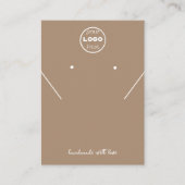 Boho Terracotta Sieraden Oorbellen Display Kaart Contactkaartje (Voorkant)