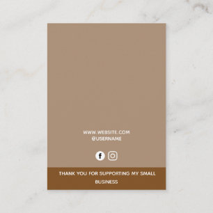 Boho Terracotta Sieraden Oorbellen Display Kaart Contactkaartje