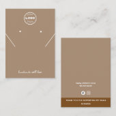 Boho Terracotta Sieraden Oorbellen Display Kaart Contactkaartje (Voorkant / Achterkant)