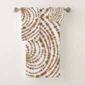 Boho Terracotta Spiral Pattern Bad Handdoek (Insitu)