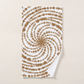 Boho Terracotta Spiral Pattern Bad Handdoek (Handdoek)