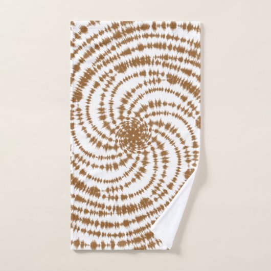 Boho Terracotta Spiral Pattern Bad Handdoek (Handdoek)
