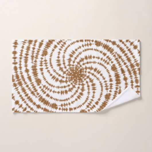 Boho Terracotta Spiral Pattern Bad Handdoek (Handdoek)