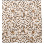 Boho Terracotta Spiral Pattern Douchegordijn (Voorkant)