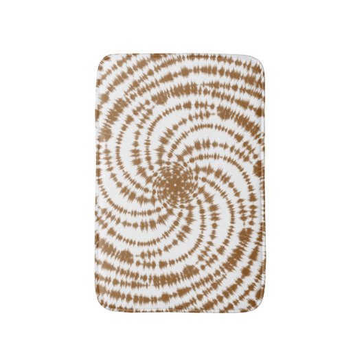 Boho Terracotta Spiral Pattern Tie Dye Badmat (Voorkant Verticaal)