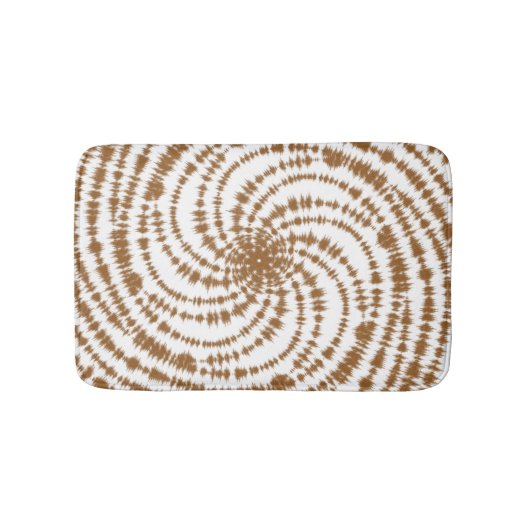 Boho Terracotta Spiral Pattern Tie Dye Badmat (Voorkant)