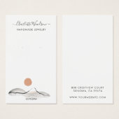 Boho Terracotta Sun Mountain Earring Display Cards Visitekaartje (Voorkant /achterkant)