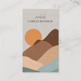 Boho Terracotta Sun Mountains Handcrafted Jewelry Visitekaartje