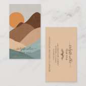 Boho Terracotta Sun Mountains Visitekaartje (Voorkant / Achterkant)