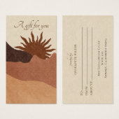 Boho Terracotta Sun Sand Jewelry Gift Kaart (Voorkant /achterkant)