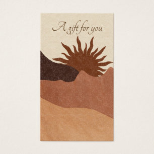 Boho Terracotta Sun Sand Jewelry Gift Kaart
