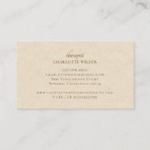 Boho Terracotta Sun Therapist Counselor Visitekaartje (Achterkant)