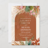 BOHO Terracotta Tropical Pampas Grass Wedding (Voorkant)