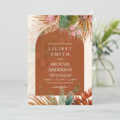 BOHO Terracotta Tropical Pampas Grass Wedding (Staand voorkant)