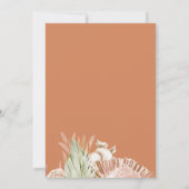 Boho Terracotta Tropische Floral en Palm bruiloft Kaart (Achterkant)