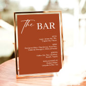 Boho Terracotta Trouw Bar Uithangbord Poster