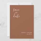 Boho terracotta trouwfoto bewaar de datum save the date (Achterkant)