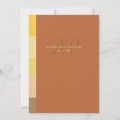 Boho Terracotta Trouwkaart Kaart (Achterkant)