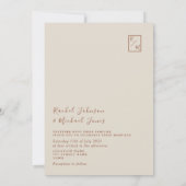 Boho Terracotta Trouwkaart Kaart (Achterkant)