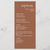 Boho Terracotta Trouwmenu Menu (Voorkant)