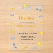 Boho terracotta Twins eerste reis eerste verjaarda Acryl Uitnodigingen (Voorkant)