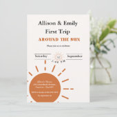 Boho terracotta Twins eerste reis eerste verjaarda Kaart (Staand voorkant)