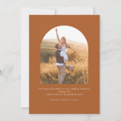 Boho Terracotta Two Photo Wedding Save the Date (Achterkant)