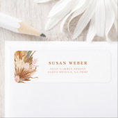 Boho Terracotta uitnodiging Label (Insitu)