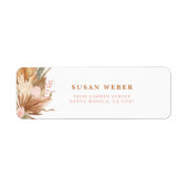 Boho Terracotta uitnodiging Label (Voorkant)