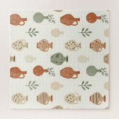 Boho Terracotta Vazen Botanisch Patroon Legpuzzel (Horizontaal)