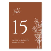 Boho Terracotta Verbrand Sinaasappel Rustiek Huwel Kaart (Voorkant)