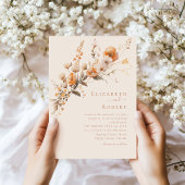 Boho Terracotta Verbrand Sinaasappel Wildflowers W Kaart