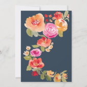 Boho terracotta verbrande Sinaasappel bloemenbruil Kaart (Achterkant)