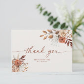 Boho Terracotta Vrijgezellenfeest bedankje Kaart (Staand voorkant)