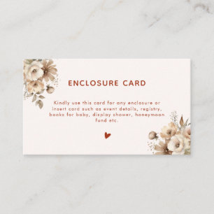 Boho Terracotta Vrijgezellenfeest Floral Informatiekaartje