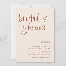 Boho Terracotta Vrijgezellenfeest | Minimale brida Kaart