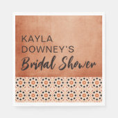 Boho Terracotta Vrijgezellenfeest Servet (Voorkant)