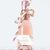 Boho Terracotta Vrijgezellenfeest Sparkling Wijnetiket