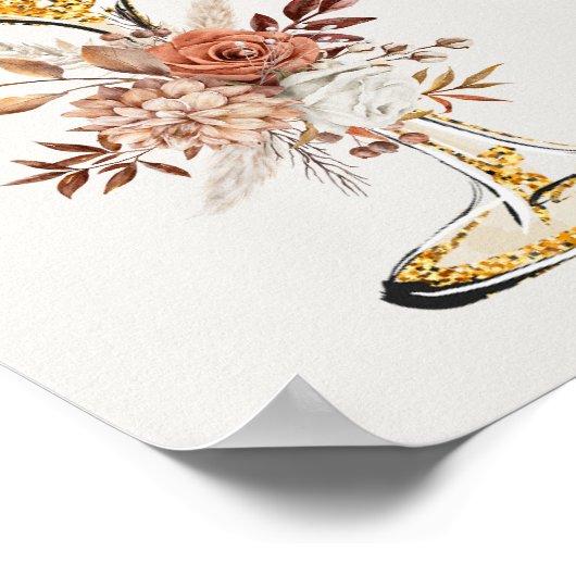 Boho Terracotta Vrijgezellenfeest Welkom Poster (Hoek)