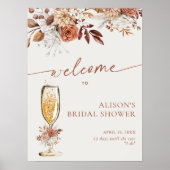 Boho Terracotta Vrijgezellenfeest Welkom Poster (Voorkant)