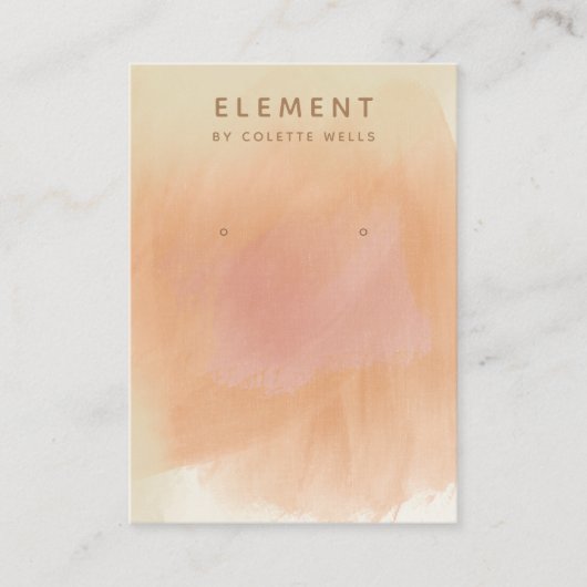 Boho Terracotta Waterverf Earring Display Visitekaartje (Voorkant)